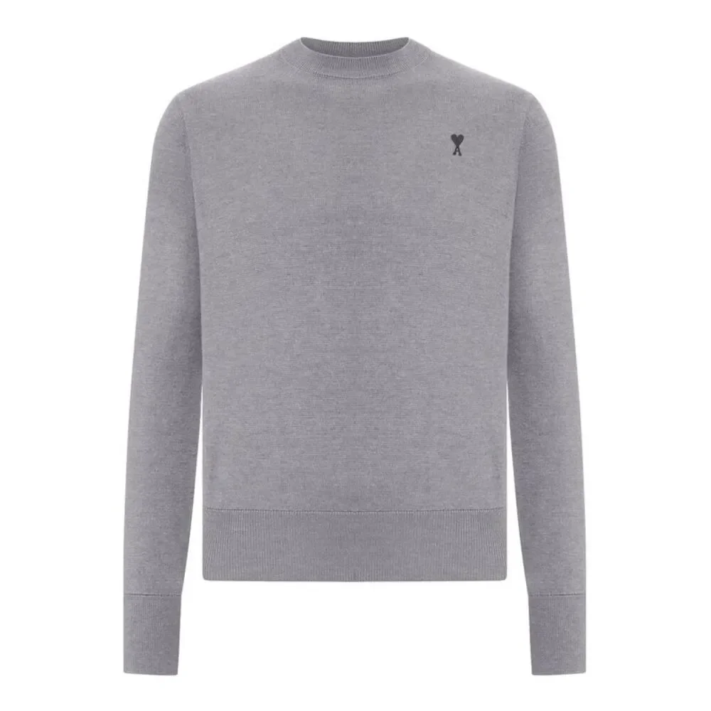 Ami Paris Men Crewneck Sweater Ami De Coeur In Merino Wool
